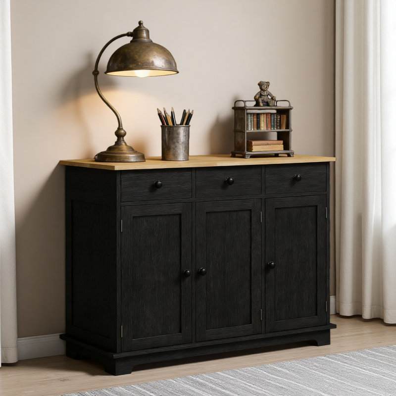 Entryway Accent Cabinet,Home Storage Cabinet,Floor Cupboard, Black