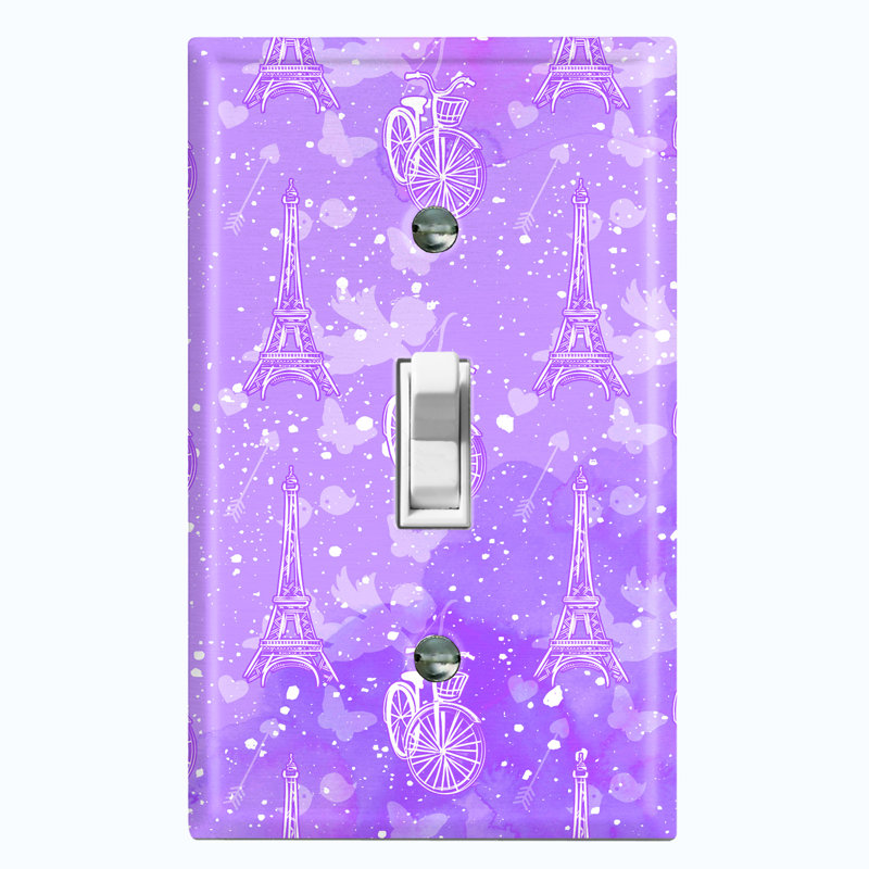 Patterned 1 - Gang Toggle Light Switch Standard Wall Plate