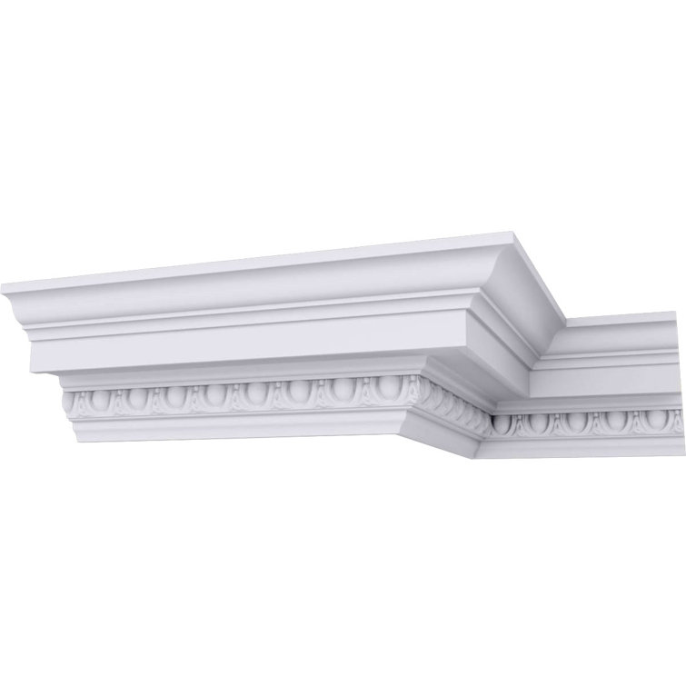 ÉCHANTILLON - Moulure couronnée à œufs et fléchettes Endurathane Sussex, H 3 1/2 po x P 3 1/2 po x F 5 po x L 12 po, apprêtée