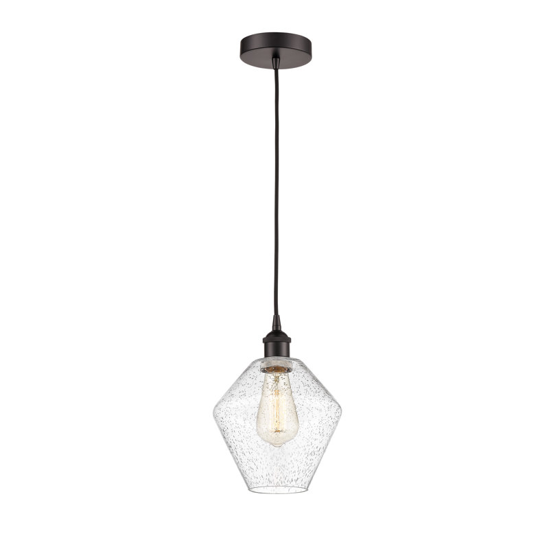 Luminaire suspendu simple à 1 lumière Gabbie, Bronze huilé