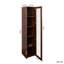 Vitrine avec portes à panneaux en acrylique transparent, armoire de rangement à 5 niveaux et bibliothèque lumineuse à DEL, organisateur de rangement autoportant pour le salon