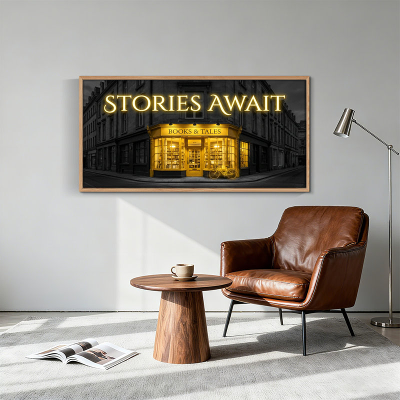 Tableau encadré sur toile Golden Shop, 1 pièce, 147 x 71 cm, 58 po x 28 po