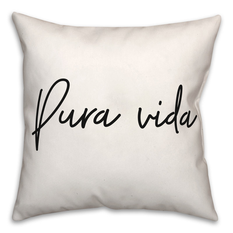 Coussin décoratif noir et blanc Typura Collection Pura Vida