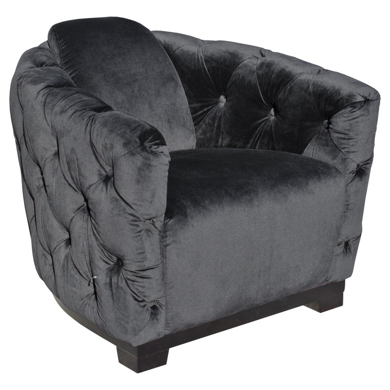 Upholstered Armchair, Black