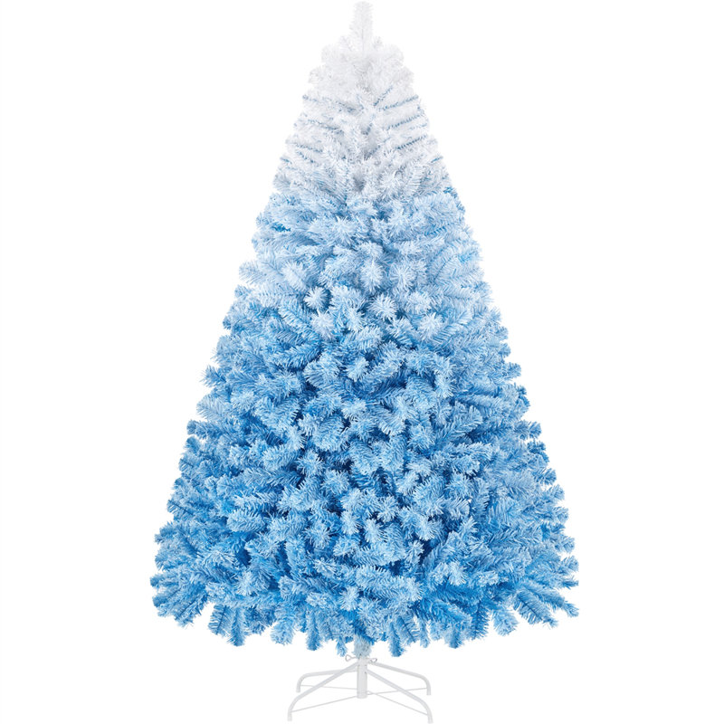 Lake Blue Gradient Flocked Artificial Christmas Tree, 6', Not Pre-Lit