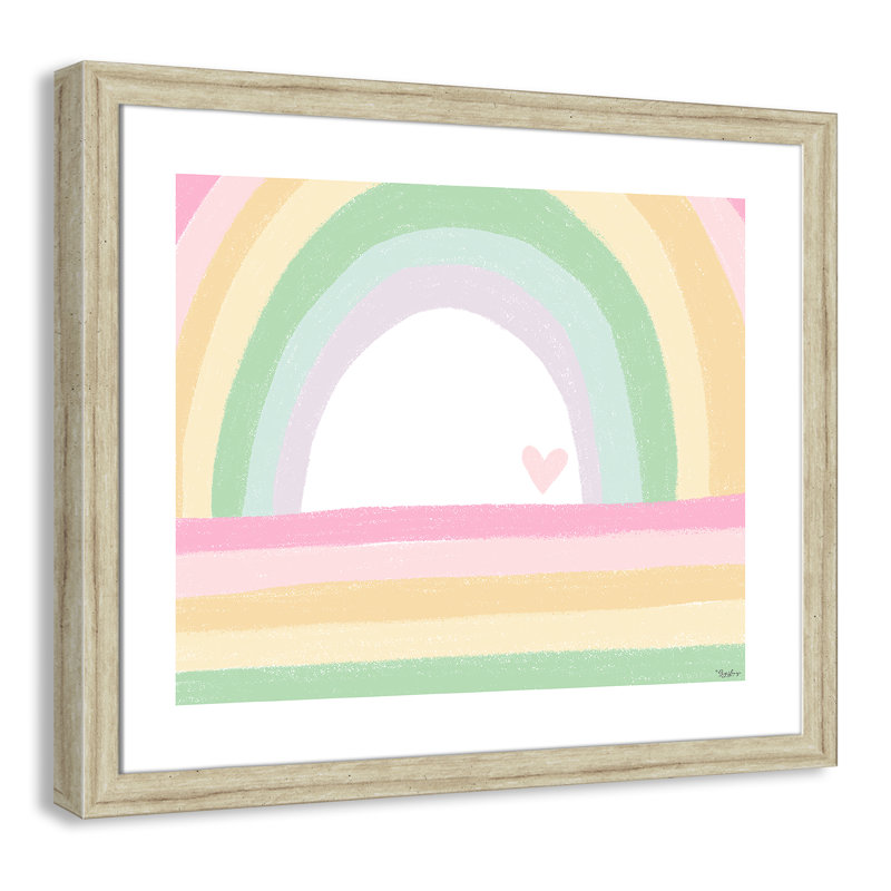 Décoration murale pour enfants, H 22,5 po x l 26,5 po x P 0,63 po, Beige Flat Framed