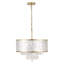 Lustre cylindrique 18 po à 3 lumières Coastal Shell-129171951