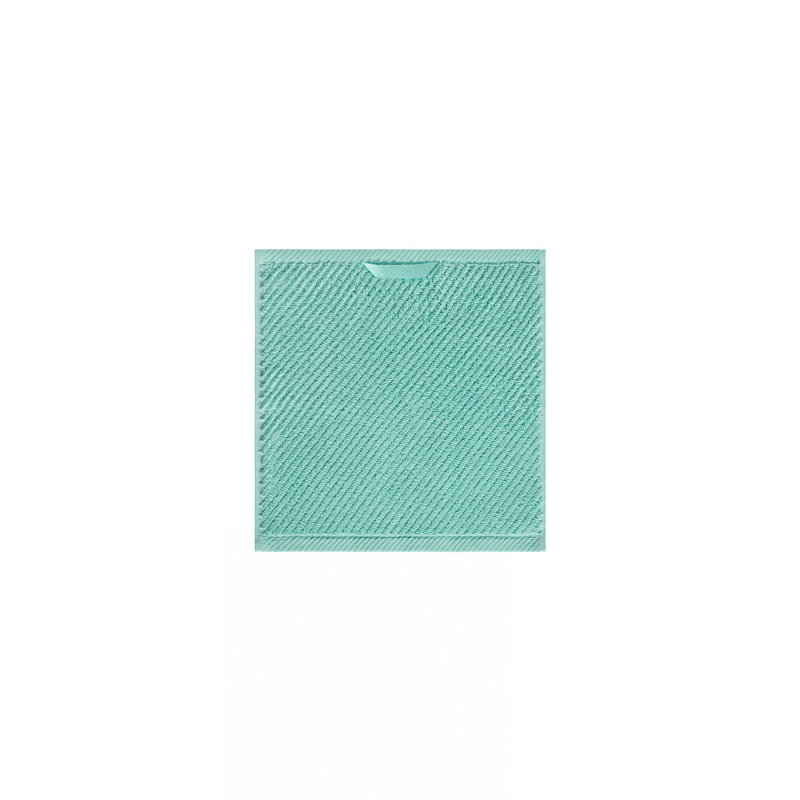 6-Piece 100% Cotton Quick Dry Diagonal Ribbed 6Pcs Towel Set, Turquoise