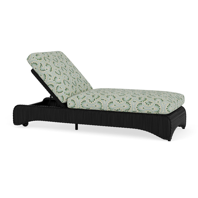 Loom Outdoor Chaise Lounge, Plume Spring, Hickory