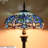 Tiffany Floor Lamp LED Bright Standing Reading Light 64" Tall Blue Stained Glass Dragonfly Shade