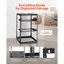 Support réseau 16U à cadre ouvert de 23 po de profondeur, support mural ou sur pied, 4 poteaux robustes, avec tablettes ventilées et quincaillerie de fixation