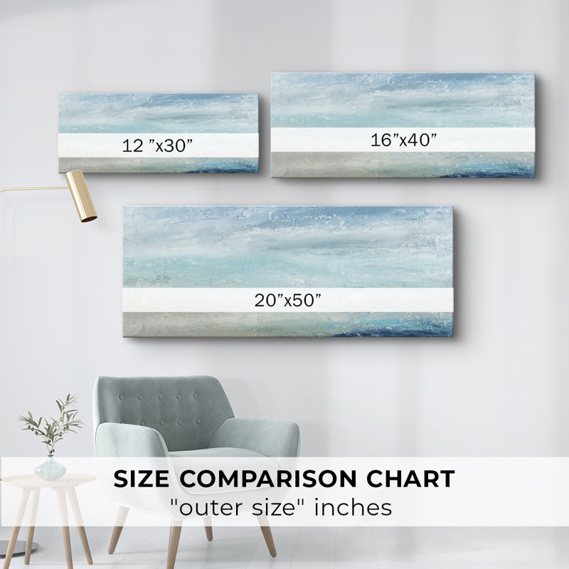 Toile tendue sur châssis tendue à venir - prêt à accrocher, H 20 po x l 50 po