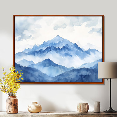 Winter Blue And White Mountain Majesty I - Landscape Mountains Wall Décor