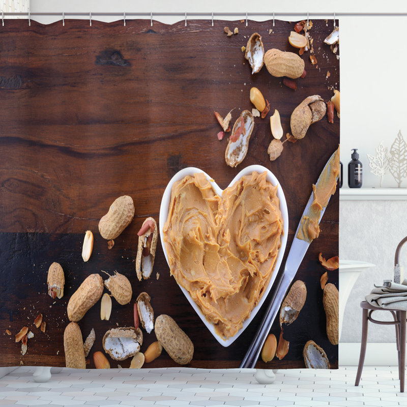 Shower Curtain with Hooks Included, 84" H x 69" W