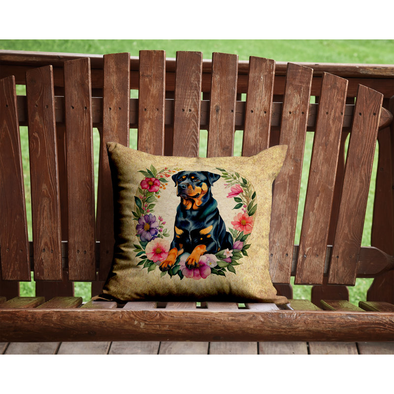 Outdoor Throw Pillow, 14" H x 14" W x 3" D