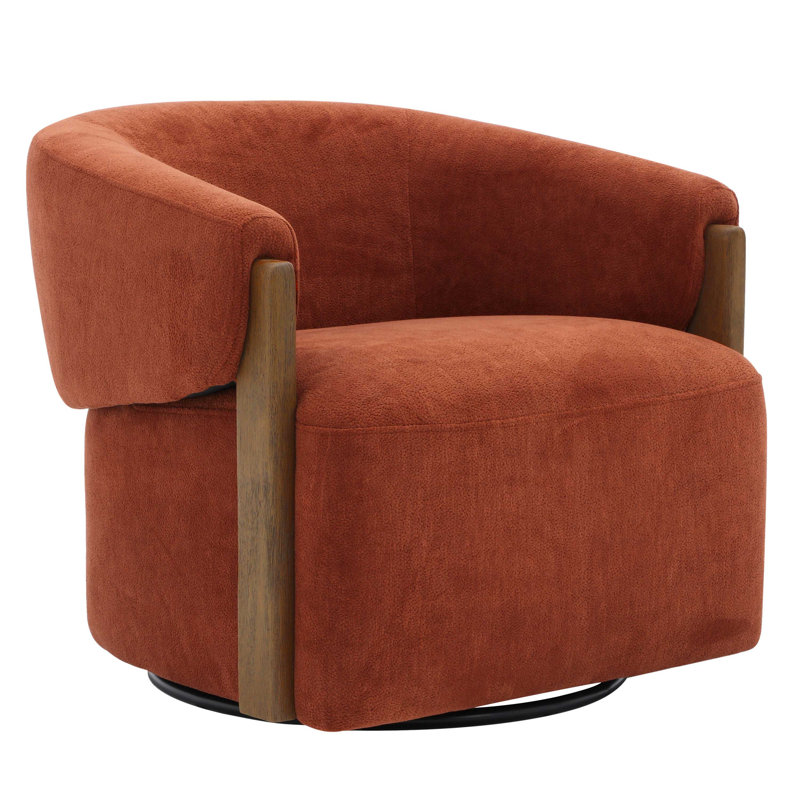 Drumack Swivel Accent Chair, Island Rust
