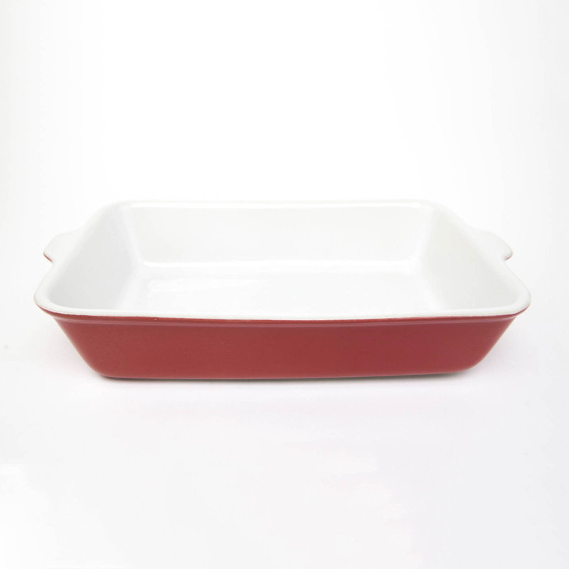 Carthage.Co Rectangle Stoneware Baker Bakeware, Amber