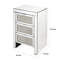 Table de chevet 3 tiroirs en argent