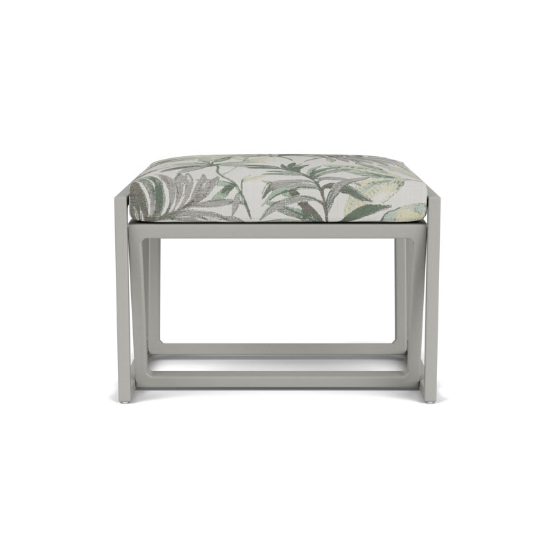 Summit Outdoor Ottoman, Platinum, Calidora Mist