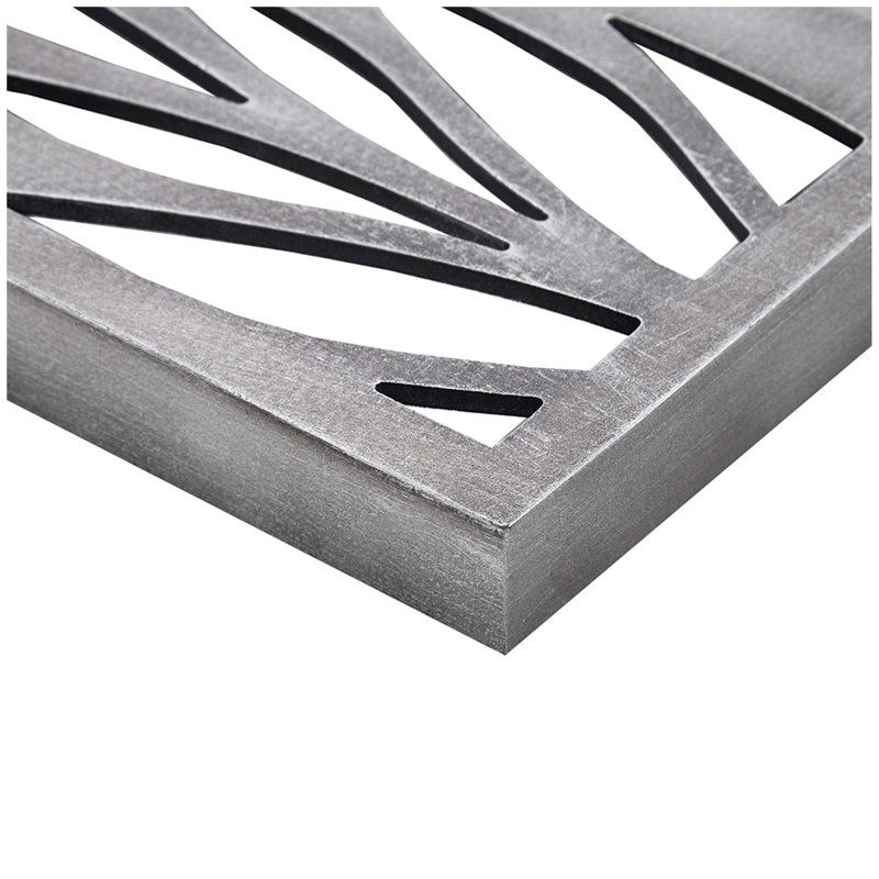 Grey Laser Cut Wood 2-Piece Panel Wall Decor Set