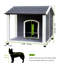Maison chaude pour chien de taille moyenne pour l'extérieur - Coupe-vent, bois, respirant, hygiénique, plancher à faible entretien