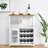 Coffee Wine Bar Cabinet With Storage And Detachable Rack, Farmhouse Sideboard And Buffet Cabinet With Glass Holder And Mesh Door, Liquor Coffee Bar Cupboard-373641991