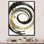 Avrianna Black and Gold Curves IV - Abstract Spirals, art mural