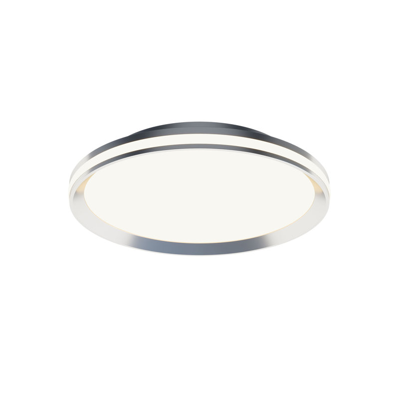 Jodene Acrylic LED Flush Mount, Satin Nickel
