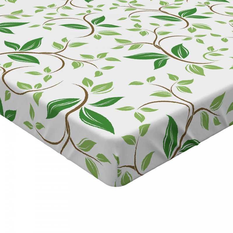 Microfiber Floral Fitted Sheet, Full Fitted Sheet