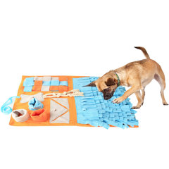 aleko) Pet 2 In 1 Dog Treat Dispensing Toy With Puzzle Feeder