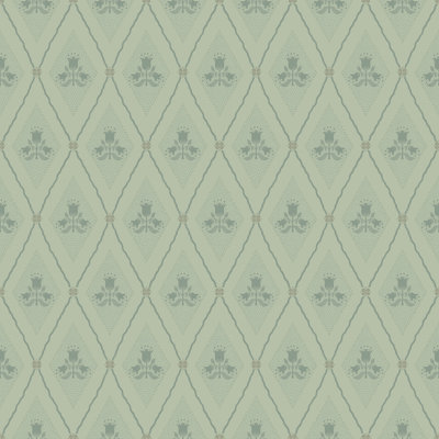 Alma Moss Diamond Floral Wallpaper