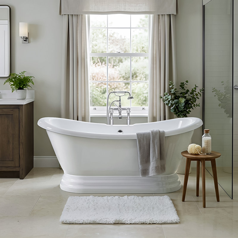 69'' x 29.5'' Soaking Acrylic Bathtub