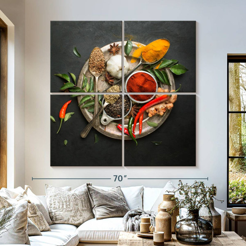 Yarlin Indian Cuisine Spices, 57" H x 57" W
