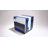 Reverse Printed Beveled Art Glass Cocktail Table Glass Top End Table