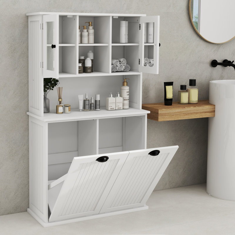 Modern Alvenia Freestanding Linen Cabinet