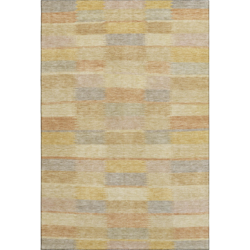 Premium Machine Washable Marasco AMF1628 Stripes Rug, Rectangle 2'6" x 3'10"
