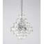 Lustre 8 lumières en acier inoxydable chromé avec détails en cristal transparent-1354372981
