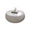 Table basse moderne en cuir clair avec plateau tambour en cuir pour meubles de salon-209649691-209649686-209649688