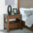 Walnut Transitional Nightstand with Open Shelving