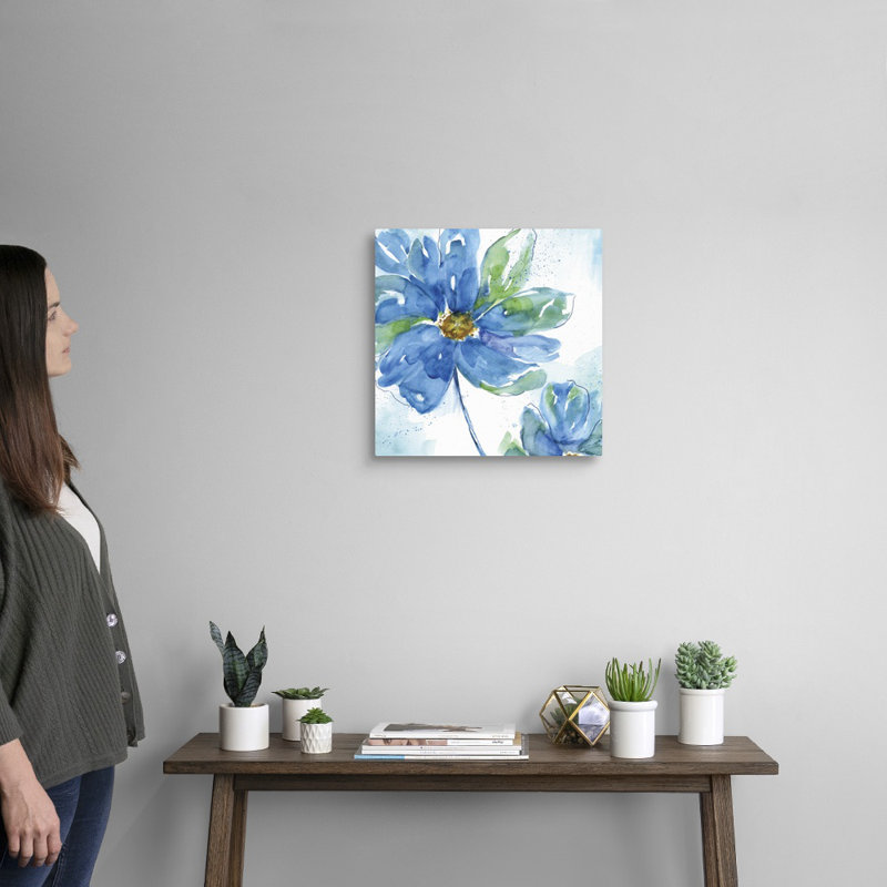 «Rendered in Blue I», reproduction d'art sur toile, Toile tendue, H 16 po x l 16 po x P 1,25 po