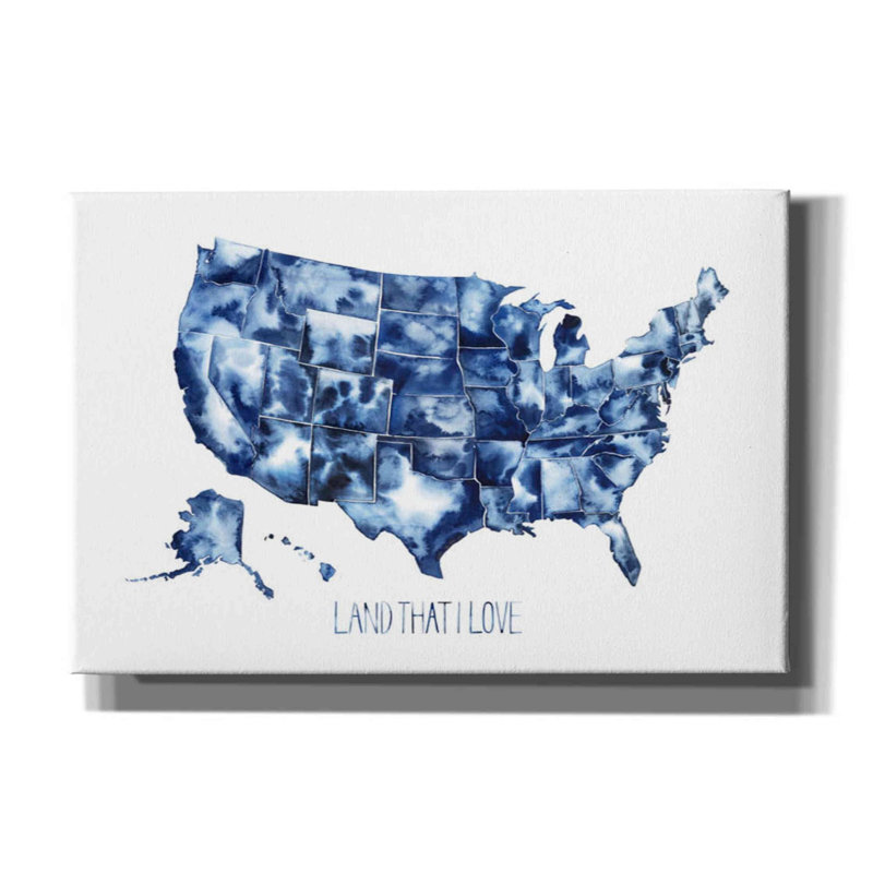 «Land that I Love» par Grace Popp, art mural sur toile, H 12 po x l 18 po x P 0,75 po