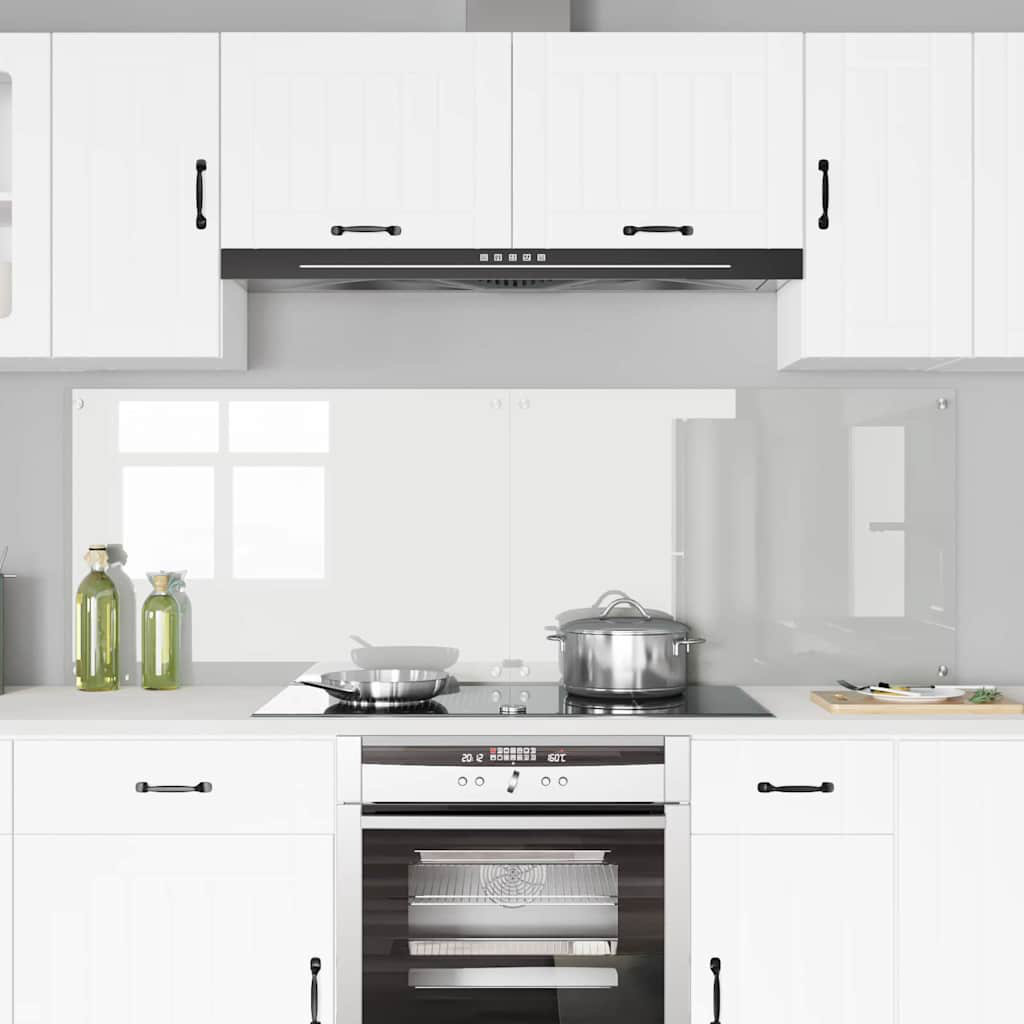 Vidaxl Kitchen Backsplash White 80 X 40 Cm Tempered Glass