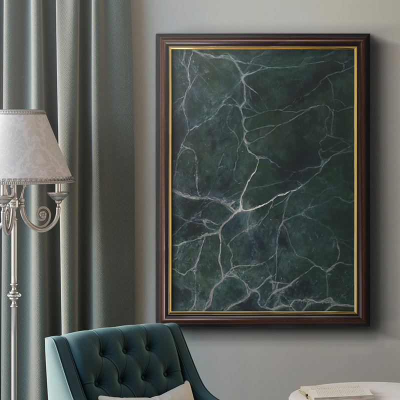 Jade Marble II - peinture sur toile encadrée, H 20 po x l 16 po x P 2,5 po