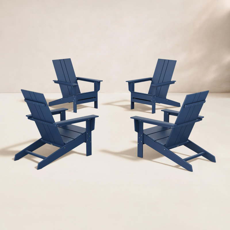 POLYWOOD® x AllModern Adirondack Chair Set, Navy