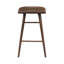 Ensemble de meuble-lavabo brun 5 pièces avec repose-pieds en métal et 4 tabourets