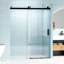 Porte de douche 60 po x 76 po, verre trempé, noir mat, coulissante simple, douche 55 à 60 po x 76 po Seal