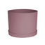Pot à fleurs rond intérieur / extérieur en plastique moderne avec soucoupe-1933896411-1927843351
