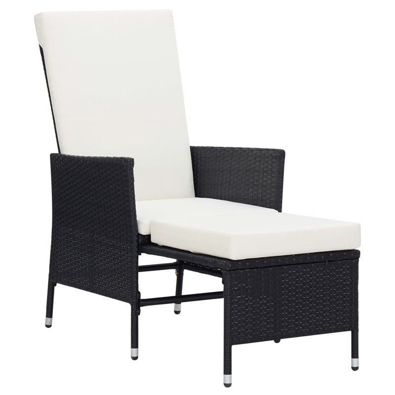 Ensemble de mobilier de jardin brun et blanc pour l'extérieur, Noir