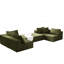 Canapé modulaire - L 132 po, chenille, 6 coussins, mousse, sans assemblage pour le salon et la chambre à coucher-1113591881