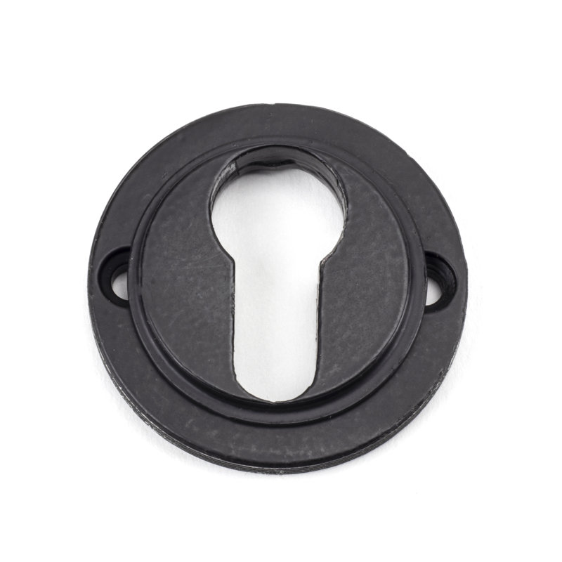 Concealed, Plain Escutcheon 3 Piece Door Accessory Set, Matt Black